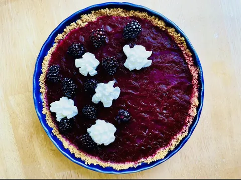 Blackberry panna cotta