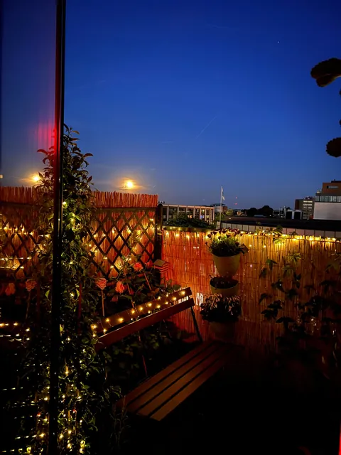 My tiny but cozy balcony during the night and day🌘🌞🌹🌸🌼