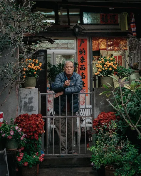 ITAP of a man in his garden