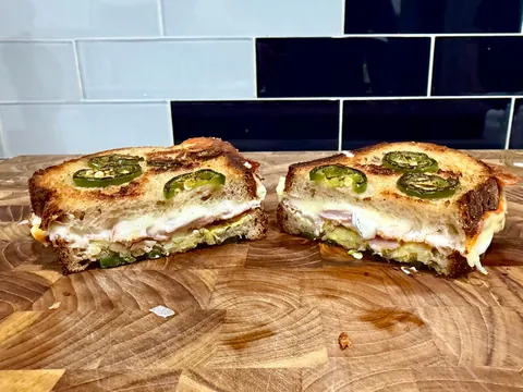 [homemade] hot ham and cheese