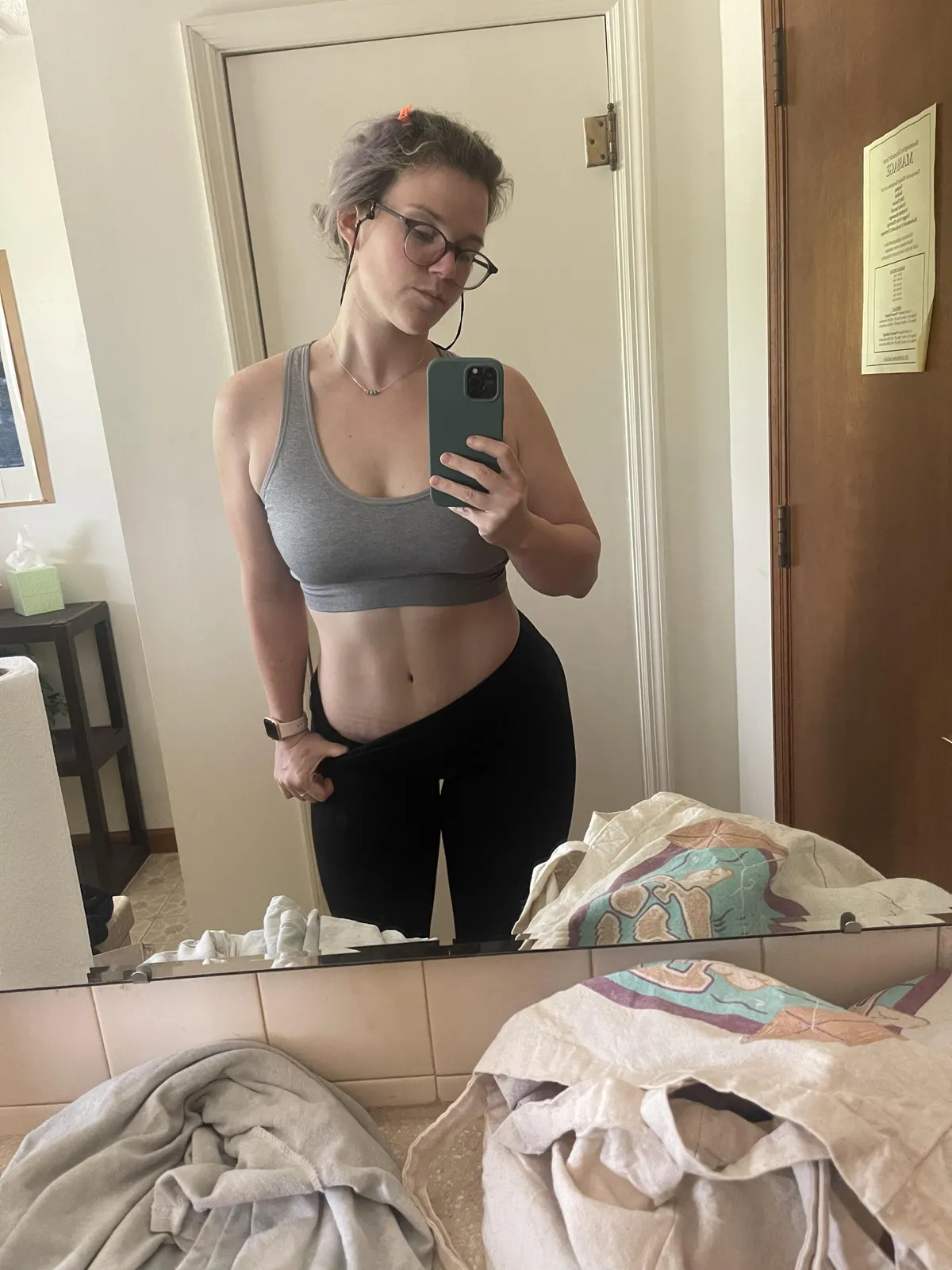 Suggestive selfie from the bathroom at work!