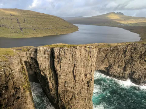 Visited Sørvágsvatn in the Faroe Islands and proceeded to have my socks knocked off.