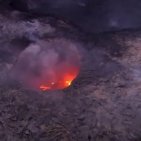 A smiling volcano in Kilauea, Hawaii.