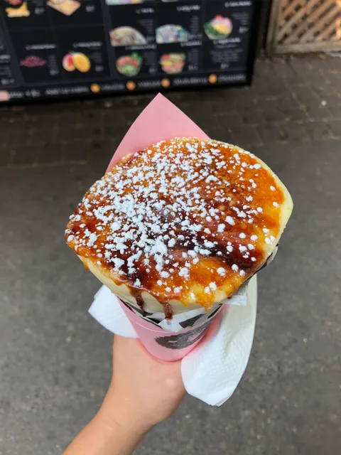 [I ate] Creme brulee crepe!