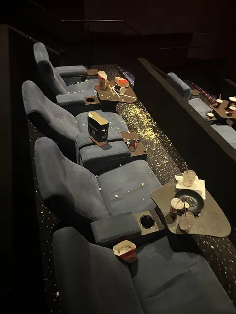 Aftermath of kids throwing popcorn everywhere during the Minecraft movie