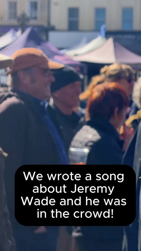 TV Host stumbles upon a band performing song about him