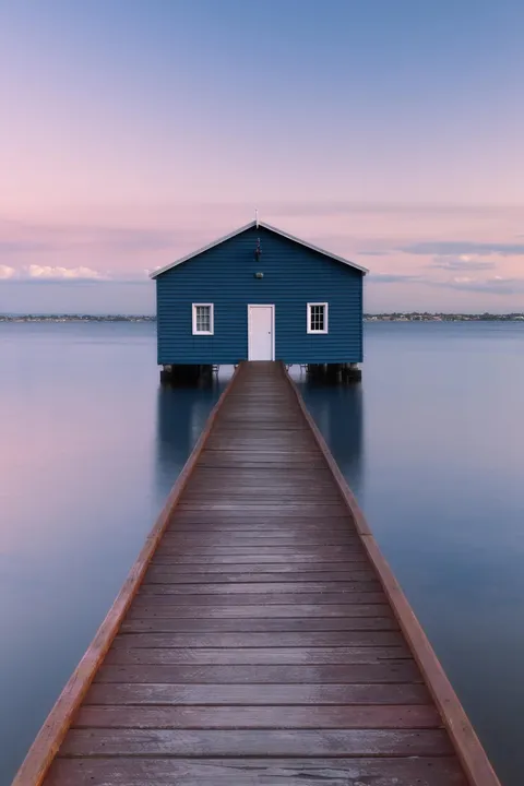 ITAP of the Blue Boat Shed in Perth WA