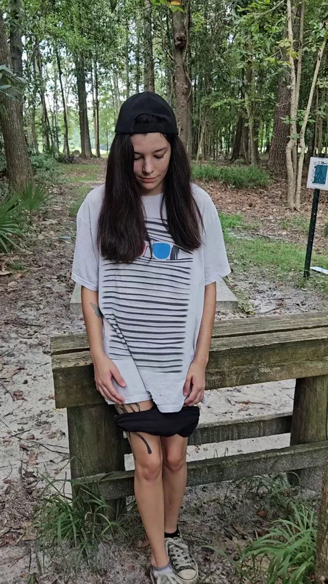 I dont think disc golfers would mind that im using their rest bench as a play spot