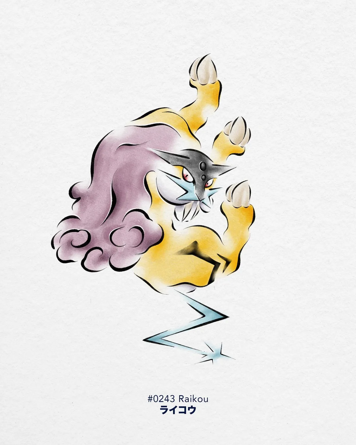 Pokemons in japanese traditional style