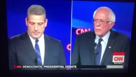 Bernie fact checks his opponent, making his soul to leave