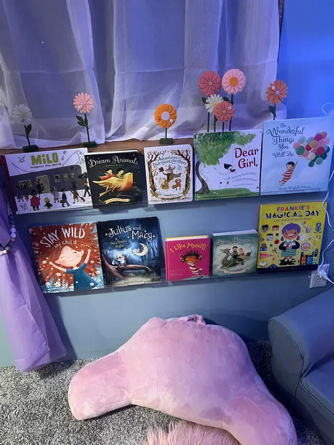 I made my girls a cozy reading nook- we call it the snuggery.