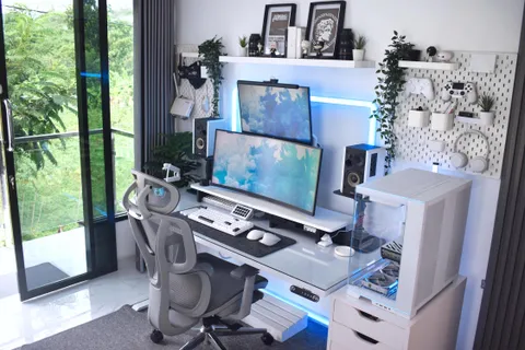 Sharing my current setup ❄️🤍🩵