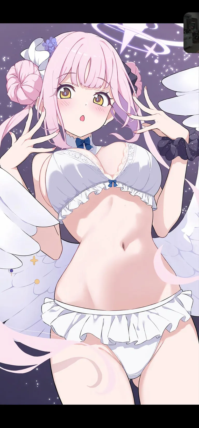 Swimsuit Mika's midriff [Blue Archive]