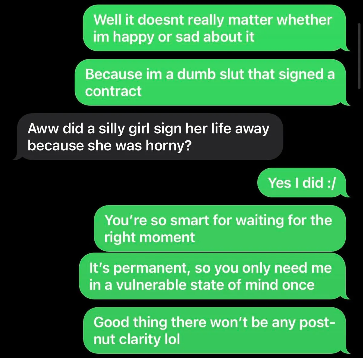 Permanent denial - feeling regret