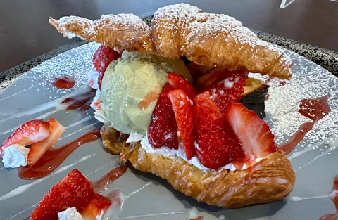 Dessert croissants sandwich from my friend’s cafe in Japan