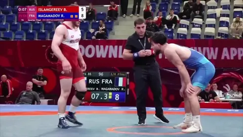 Bozigit Islamgereev did a miracle throw in the last seconds of the fight with a Frenchman Magamadov. Bozigit was losing by 3 points 7 seconds before the end of the fight and almost lost his chances to reach the semi-finals: his jump secured a place in the semifinal of the European U23 championship.