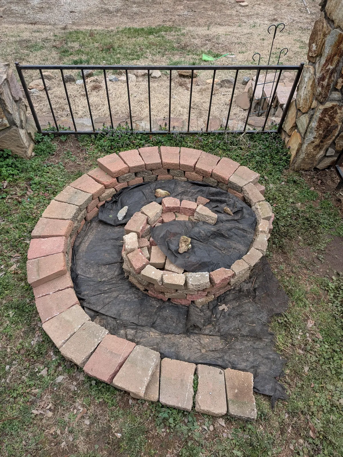 Wife tasked me to build an Herb Spiral with a 0$ budget