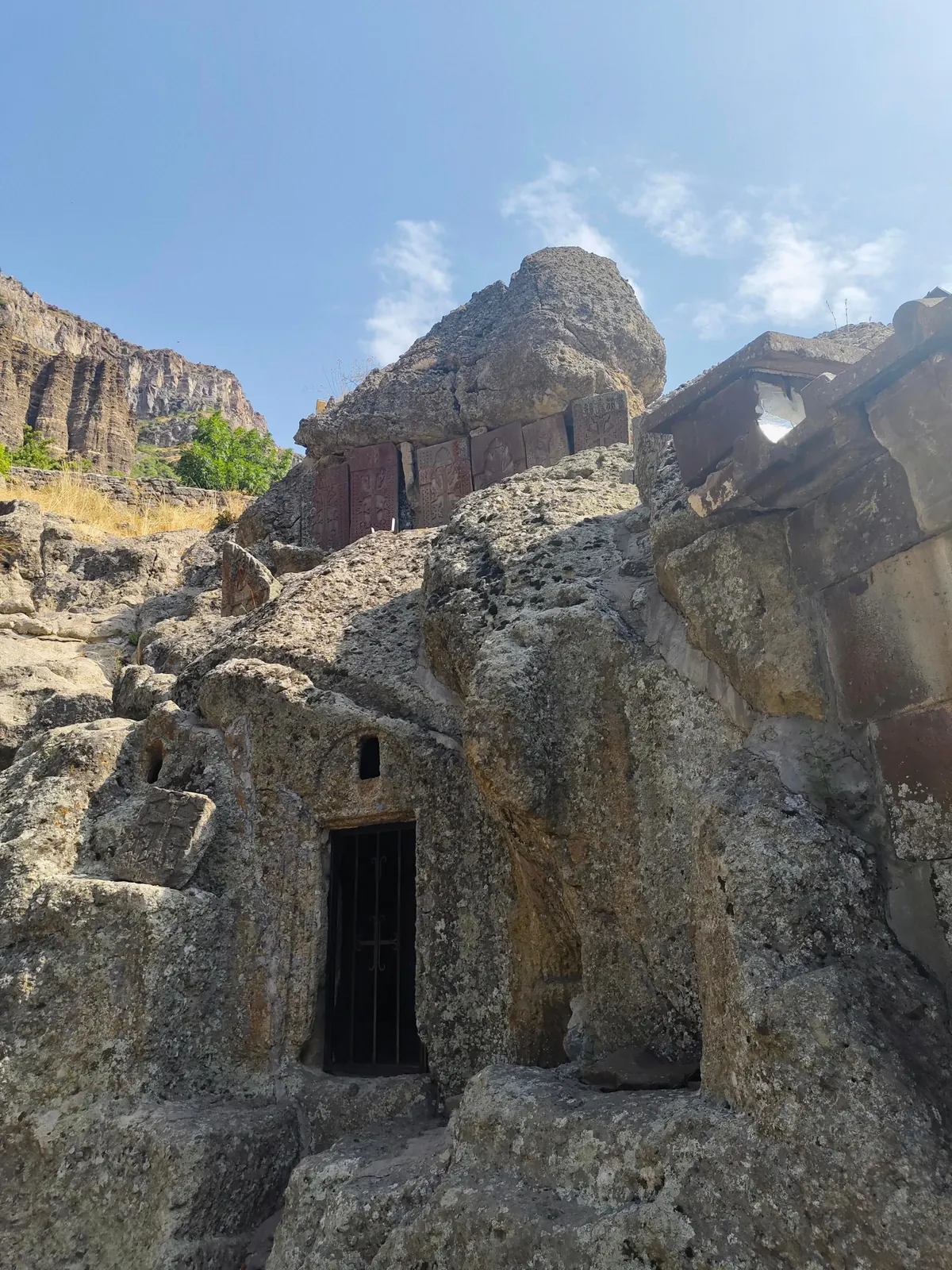 Geghard Monastery, partially carved into the rock. Armenia.