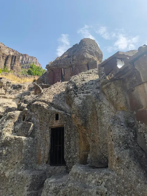 Geghard Monastery, partially carved into the rock. Armenia.