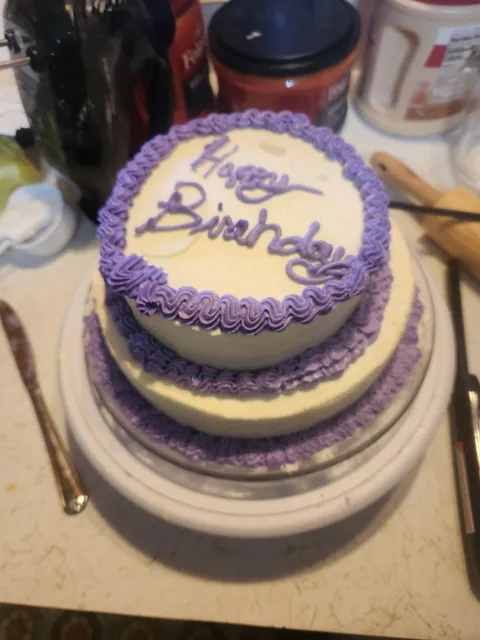 My wife made me a birthday cake from scratch (OC)