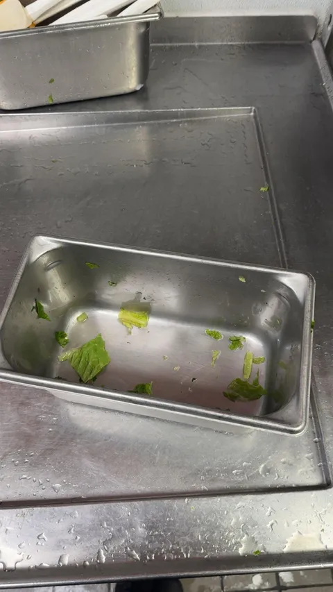 Last night one of our closers seriously put this pan away in the walk-in. Found it this morning.