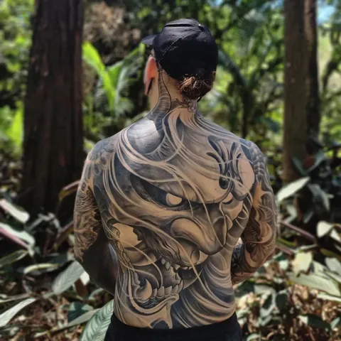 Back piece healed by Rafael Giovanoli at Red Spider tattoo Porto Alegre Brazil