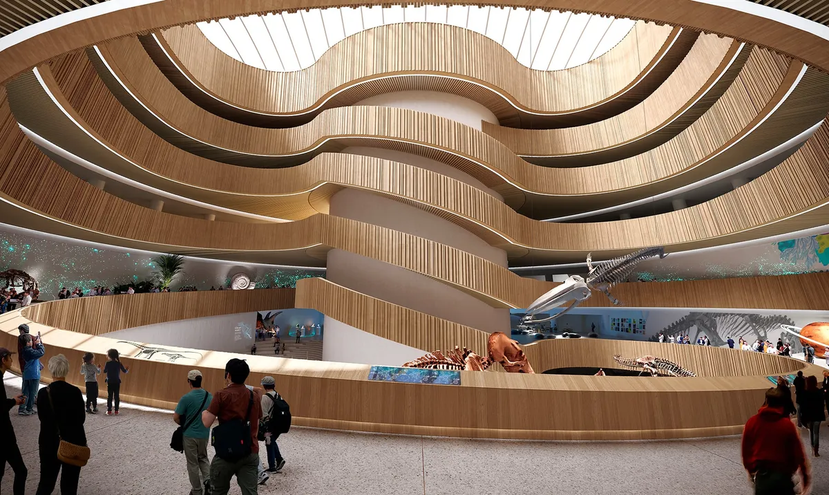 Renders of the potential new Natural History Musuem of Shenzhen by 3XN