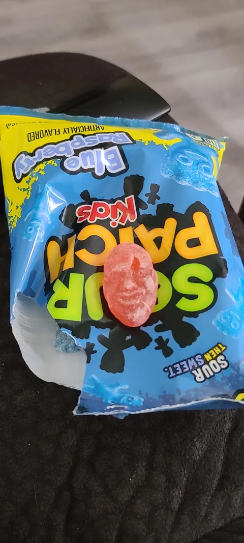 There was a Shaq gummy inside my bag of sour patch kids