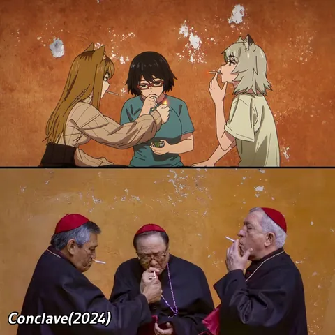 Some of the movie references used in the Chainsmoker Cat OP