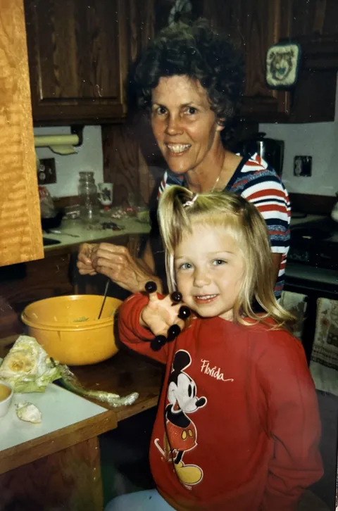 My grandma and I in the kitchen