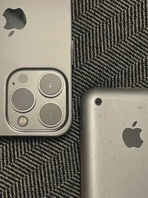 The first iPhone's camera compared to a recent iPhone's camera