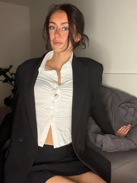 The average secretary just loves showing off her assets