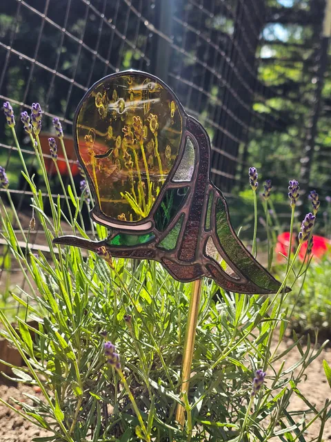 (OC) stained glass pokopia garden stakes