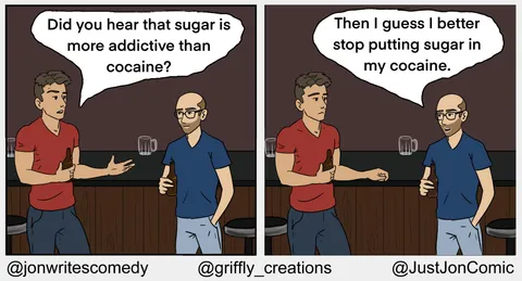 Sugar vs. cocaine