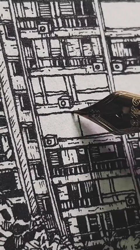 Art with fountain pen