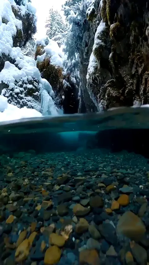 🔥When snow meets melted ice from Alaska's glaciers.