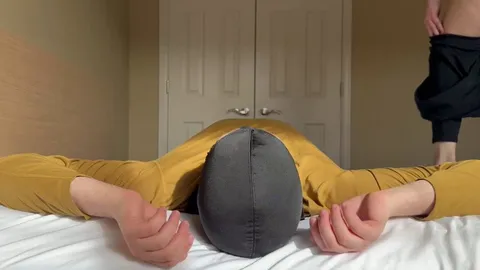 throwing my sweaty yoga pants on his pathetic face before taking a seat