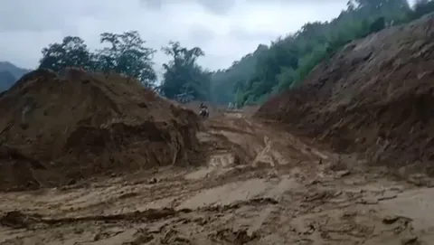The road is riding.