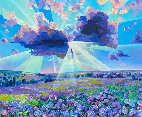 breath of spring, Anastasia Trusova, acrylic, 2022
