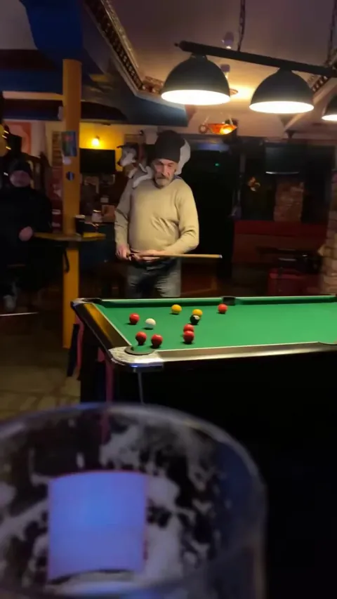 Just a quick game of pool down the local.
