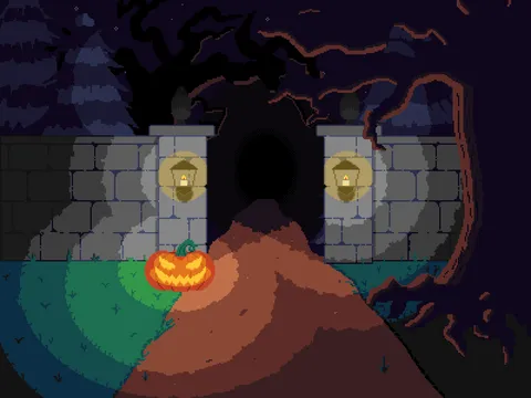 I'm late for Halloween, but here's a piece I made called A Dark Path