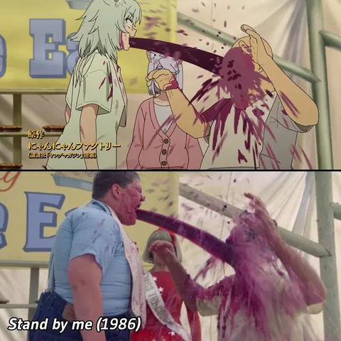 Some of the movie references used in the Chainsmoker Cat OP