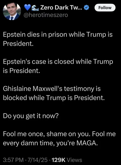 The MAGA piggies are out in full force to defend Trump and never have the Epstein List released: