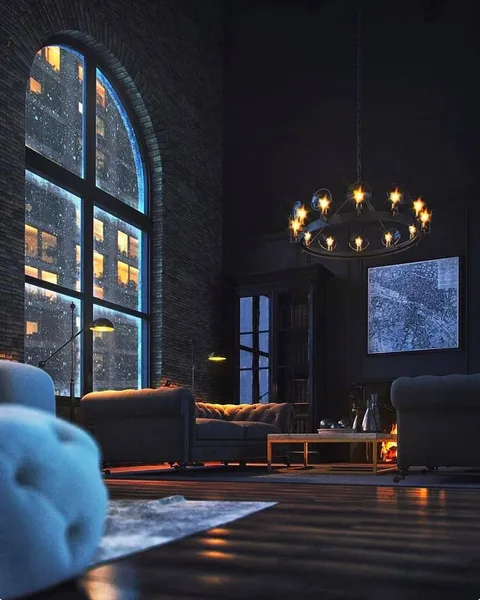 Beautiful loft in the winter