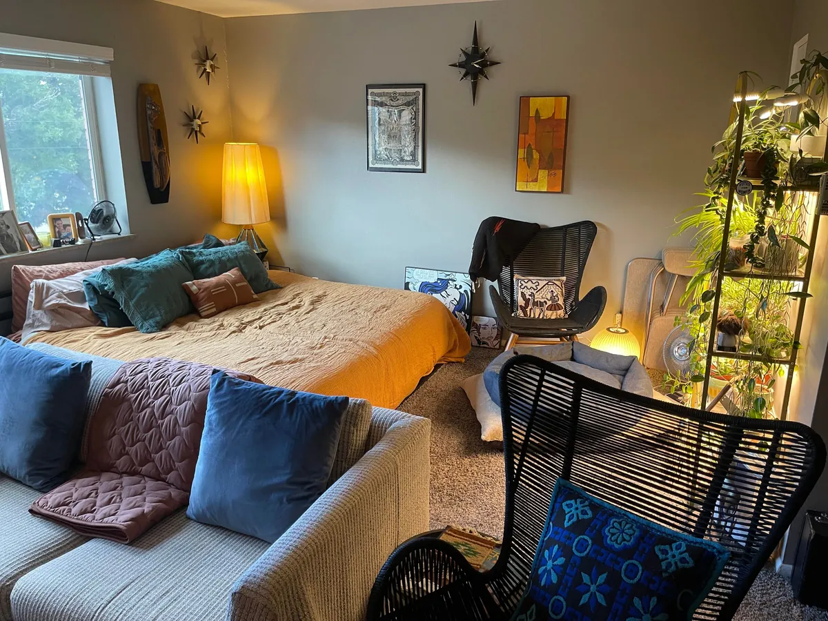 Our little sanctuary studio, just me and the pup