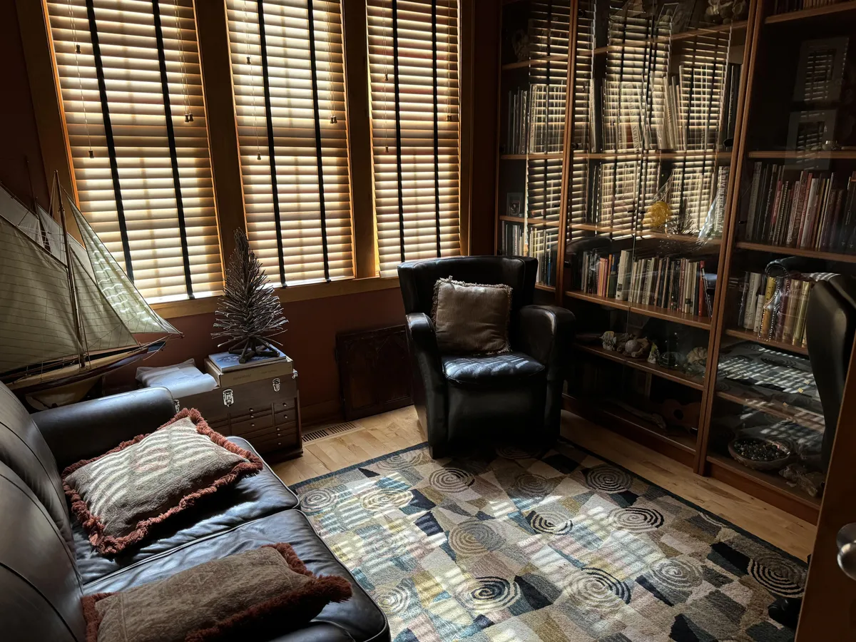 The library in the morning light.