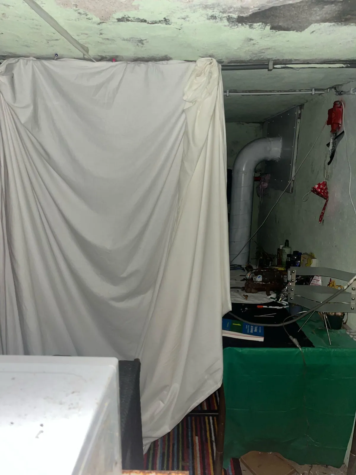 Someone has been living in the basement of our student complex