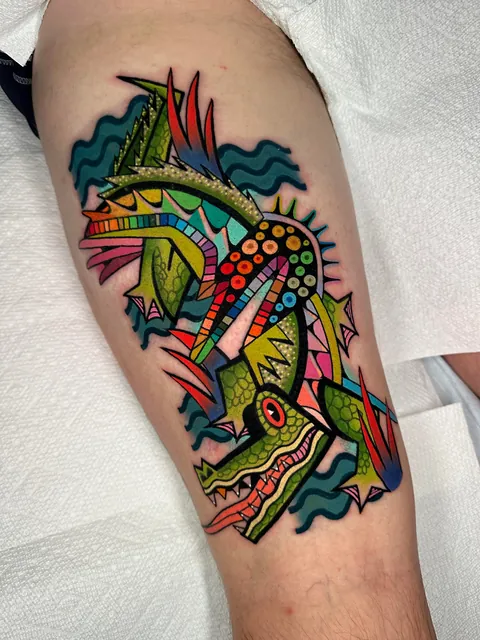 Killer Croc collab done by KT Chidgey &amp; Mike Boyd @ Royal Legion in ATX