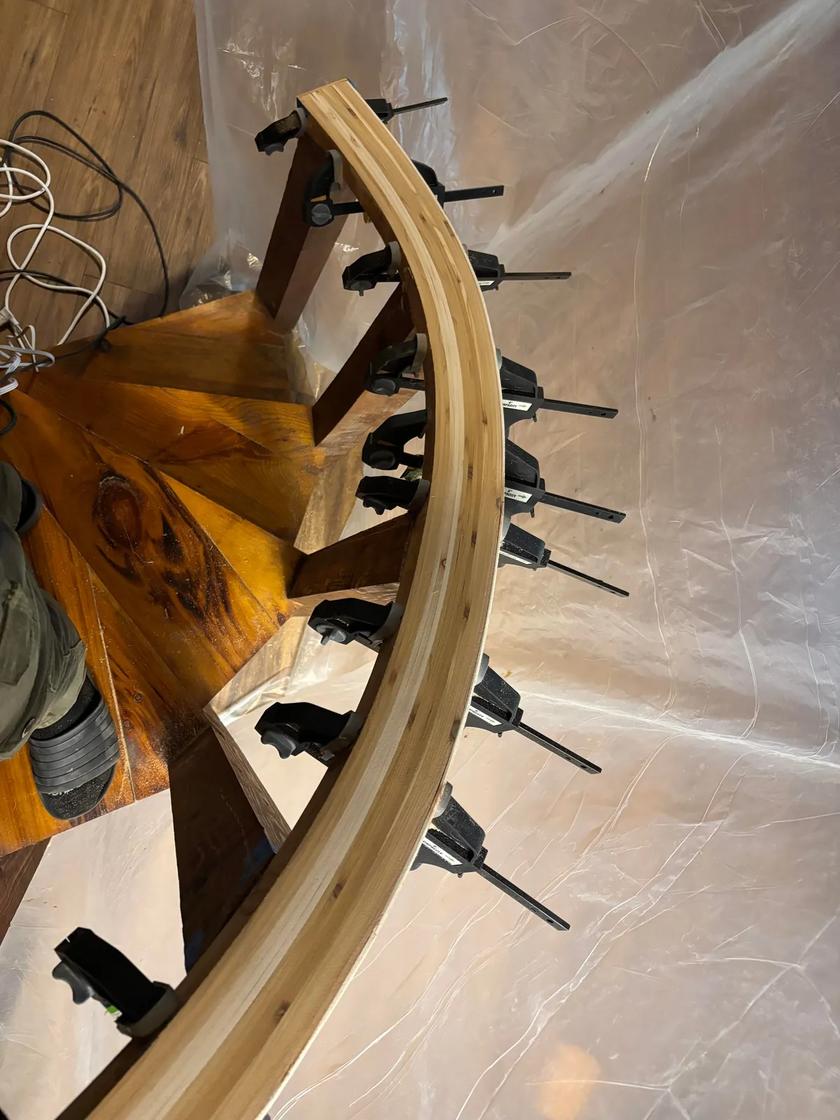 Made a spiral staircase railing for my cabin