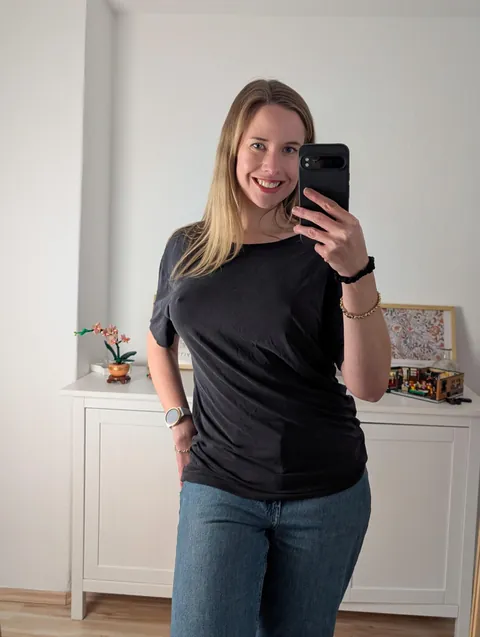 I’m almost looking innocent in this big shirt